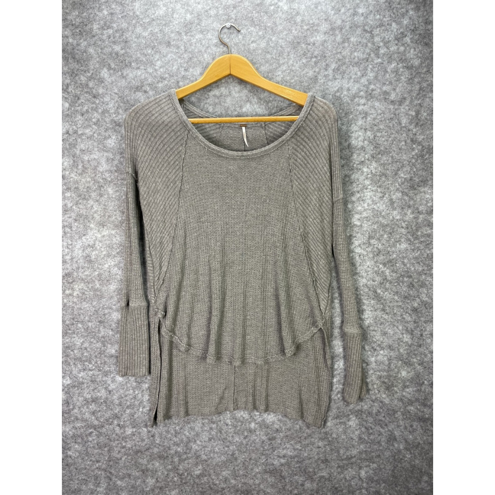 Free People Sweater Womens Small Ribbed Knit Boho Lightweight Pullover Casual